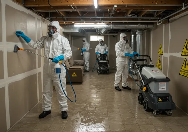 Basement Moisture Removal and Structural Drying process in Alleghany County, NC